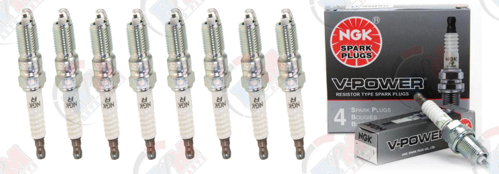 NGK "V-POWER" Spark Plug (Set of 8) for 2003-2009 Hummer H2 6.0L 6.2L V8