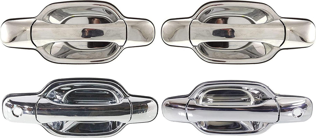Exterior Door Handle Set Compatible with 2004-2012 Chevrolet Colorado, Fits 2004-2012 GMC Canyon, Fits 2007-2008 Isuzu I-290 Front and Rear, Driver and Passenger Side