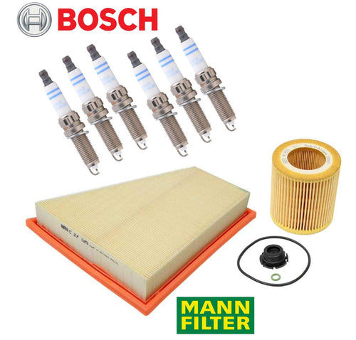 Spark Plug Double Platinum Air Filter Oil Filter Kit 8Pcs OEM for BMW 528I X1