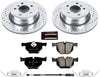 K7429 Rear Z23 Carbon Fiber Brake Pads with Drilled & Slotted Brake Rotors Kit
