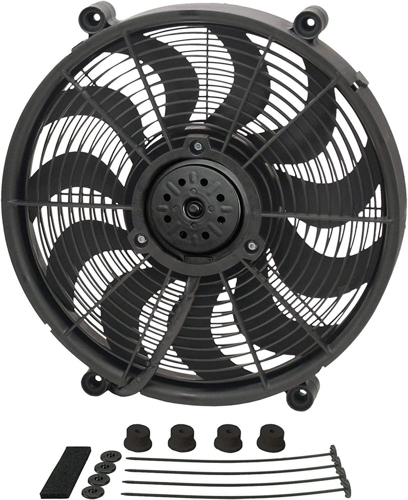 Derale  17" High Output Radiator Fan,Black