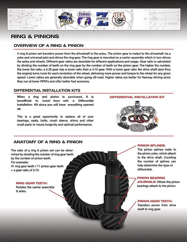 "(Yg GM9.25-342R) High Performance Ring and Pinion Gear Set for GM 9.25"" IFS Reverse Rotation Differential"
