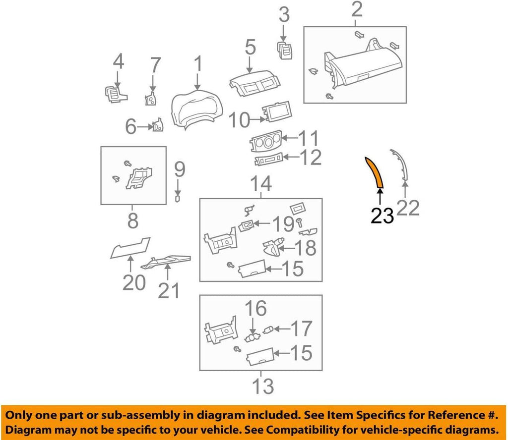 55436-02180 Instrument Panel Finish Panel End