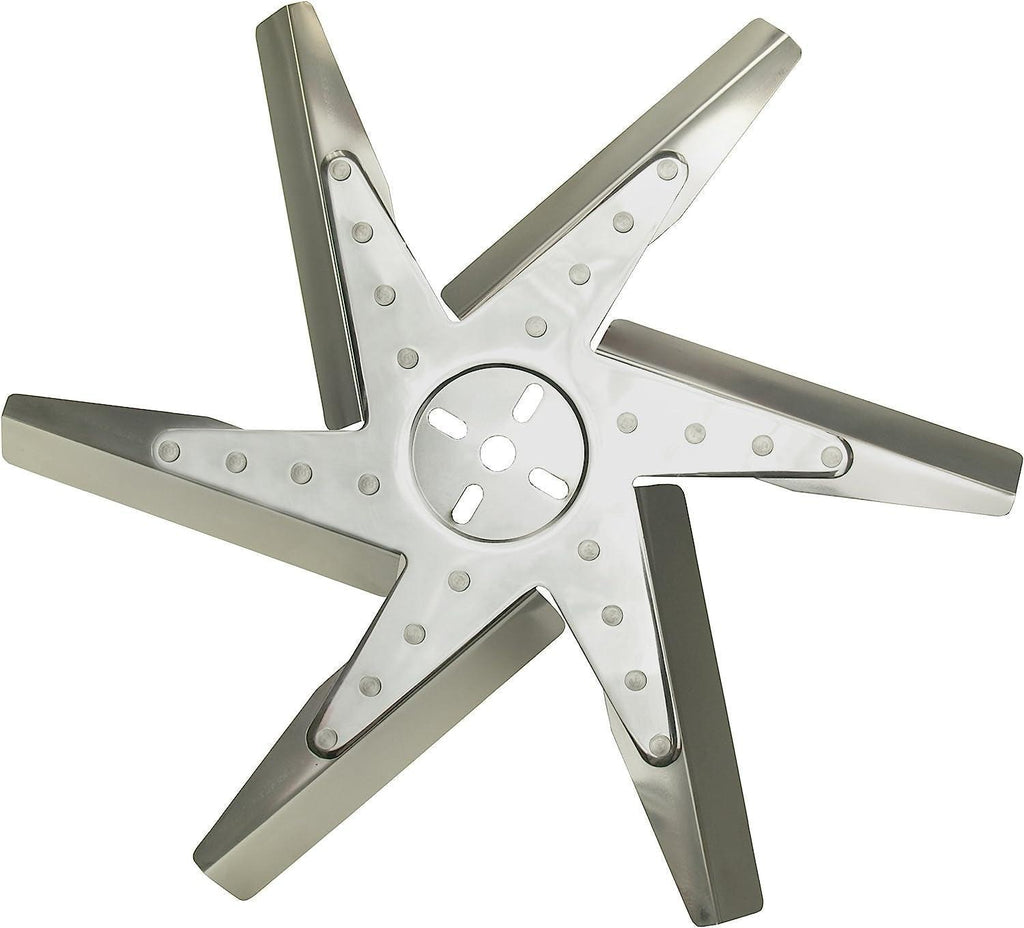 19218 18" High Performance Polished Chrome/Stainless Flex Fan Standard Rotation