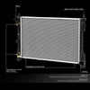 OEM-RA-2337 OE Style Direct Fit Aluminum Radiator Compatible with 01-07 Mercedez C240 / C230 / SLK280, 25-5/8" W X 16" H X 1" D, 1-5/16" Inlet, 1-5/16" Outlet