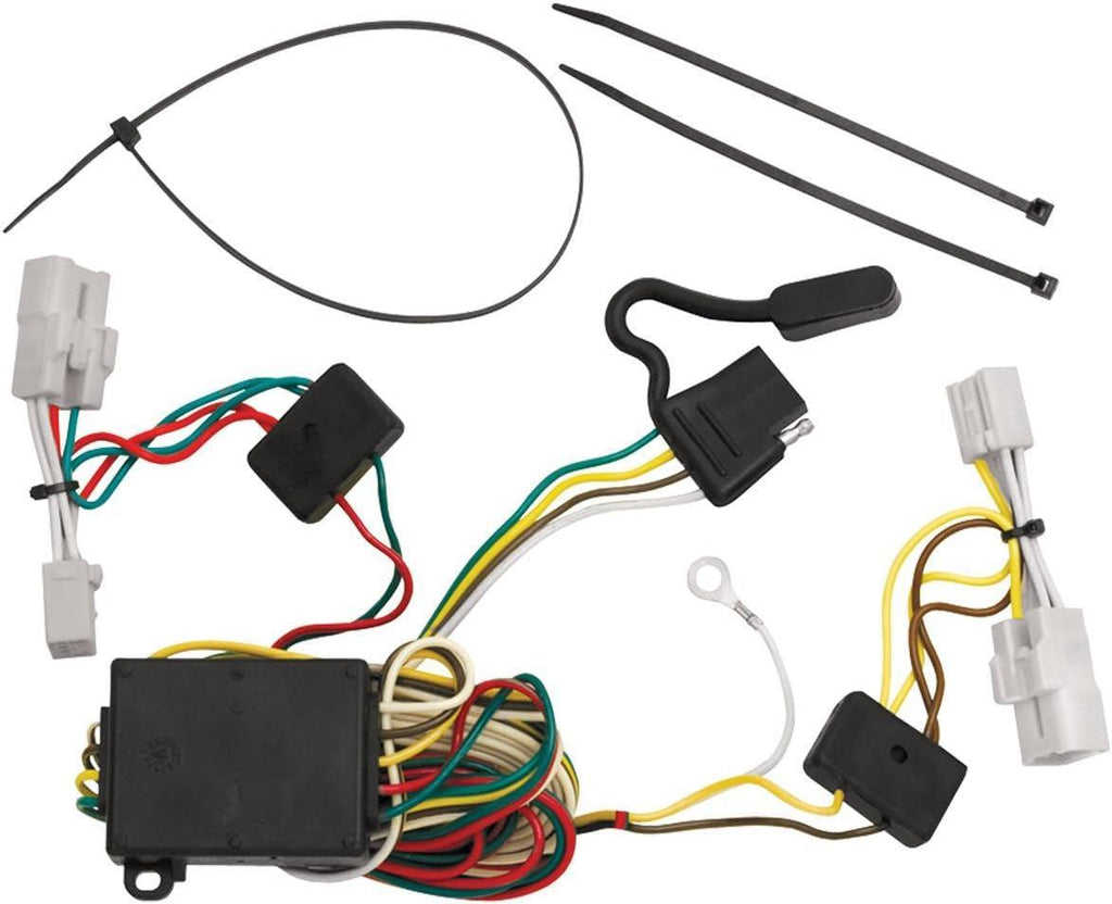 118413 T-One® T-Connector Harness, 4-Way Flat, W/Converter, Compatable with 2006-2011 Hyundai Azera, 2001-2007 Toyota Highlander, Black