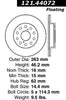 Centric Rear Disc Brake Rotor for 1991-1995 MR2 (121.44072)