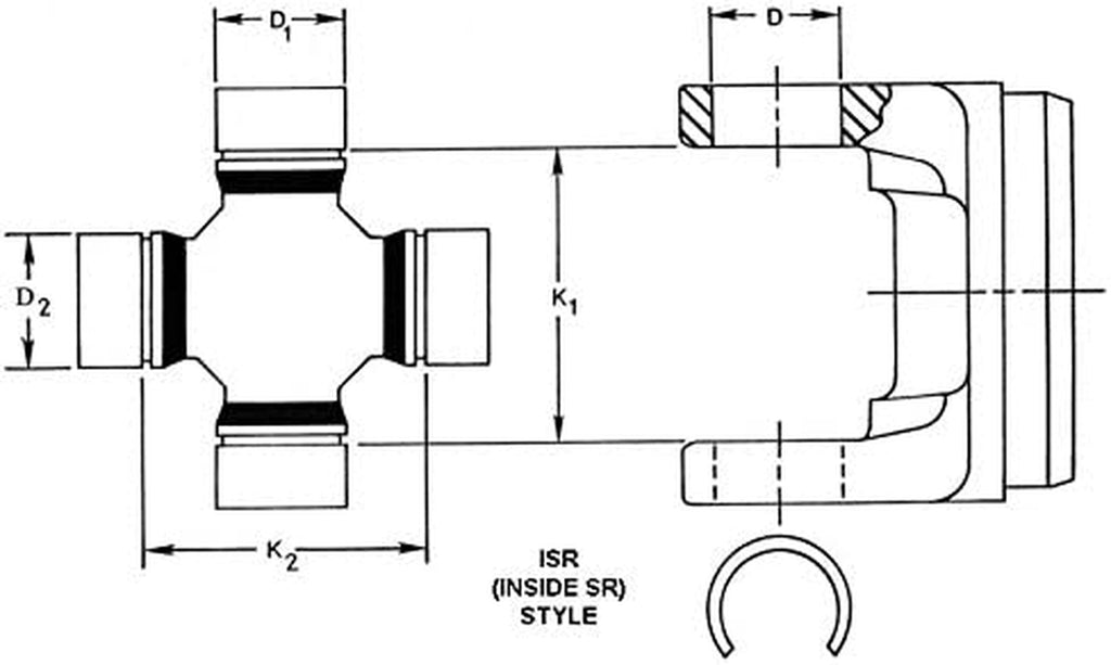 Spicer SPL55-4X U-Joint Kit SPL55/1480WJ Series (ISR)