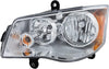 Headlight for DODGE GRAND CARAVAN 11-18/TOWN and COUNTRY 08-16 LH Assembly Halogen Chrome Interior