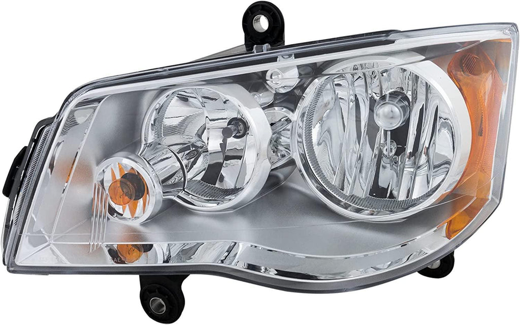 Headlight for DODGE GRAND CARAVAN 11-18/TOWN and COUNTRY 08-16 LH Assembly Halogen Chrome Interior