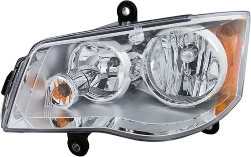 Headlight for DODGE GRAND CARAVAN 11-18/TOWN and COUNTRY 08-16 LH Assembly Halogen Chrome Interior