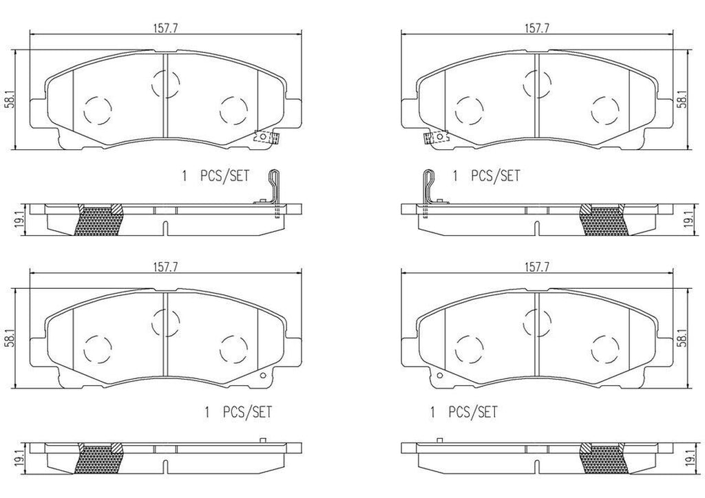 Brembo Front Disc Brake Pad Set for TL, Ridgeline (P28073N)