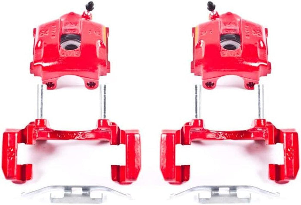 Rear S2640A Pair of High-Temp Red Powder Coated Calipers