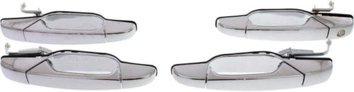 for Chevy Silverado 1500 Exterior Door Handle Front and Rear Driver and Passenger Side Chrome 2007-2013 | Set of 4 | Front Driver Side - with Key Hole | Trim: All Submodels