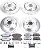 K7576-36 Front and Rear Z36 Truck & Tow Brake Kit, Carbon Fiber Ceramic Brake Pads and Drilled/Slotted Brake Rotors