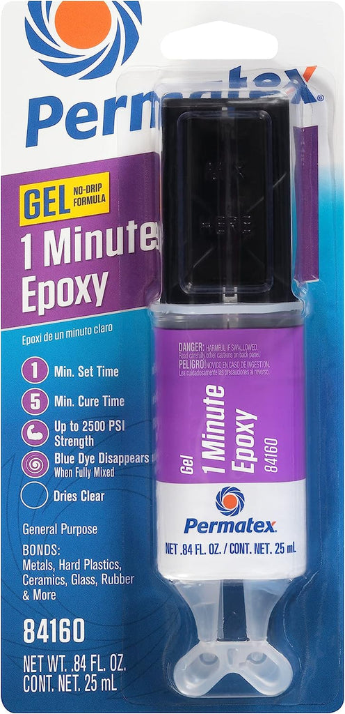 Permatex 84160 Permapoxy 1 Minute General Purpose Epoxy, 0.84 Oz. , Grey