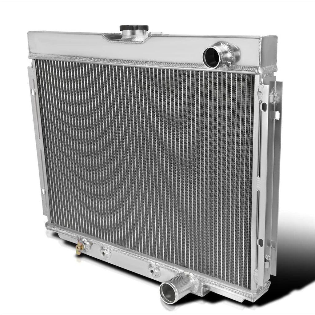 3 Core Manual Transmission 24" Passenger/Right Side Radiator Compatible with Ford Mustang V8 1967-1970