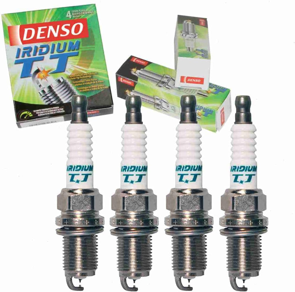 4 Pc DENSO Iridium TT Spark Plugs Compatible with Toyota Prius C 1.5L L4 2012-2016