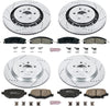 K6375 Front and Rear Z23 Carbon Fiber Brake Pads with Drilled & Slotted Brake Rotors Kit