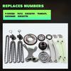 TKMI047L Timing Chain Kit Tensioner Guide Rail Sprocket Crank Sprocket Idler Sprocket Fits for Jeep COMMANDER Mitsubishi RAIDER Dodge Ram 1500 4.7L SOHC VIN P N NGC Design