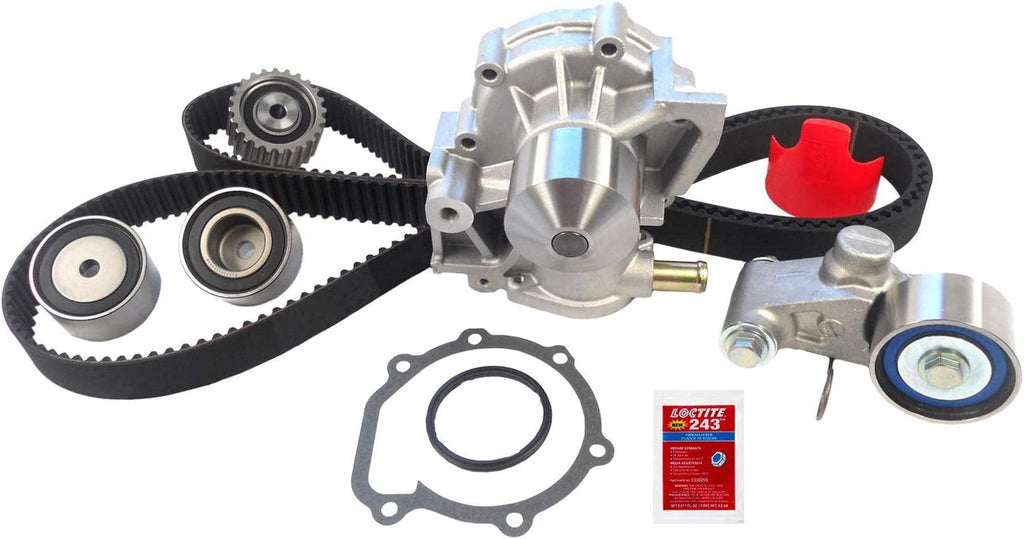 Professional TCKWP277A Timing Belt Kit with Water Pump, Tensioner, and 3 Idler Pulleys