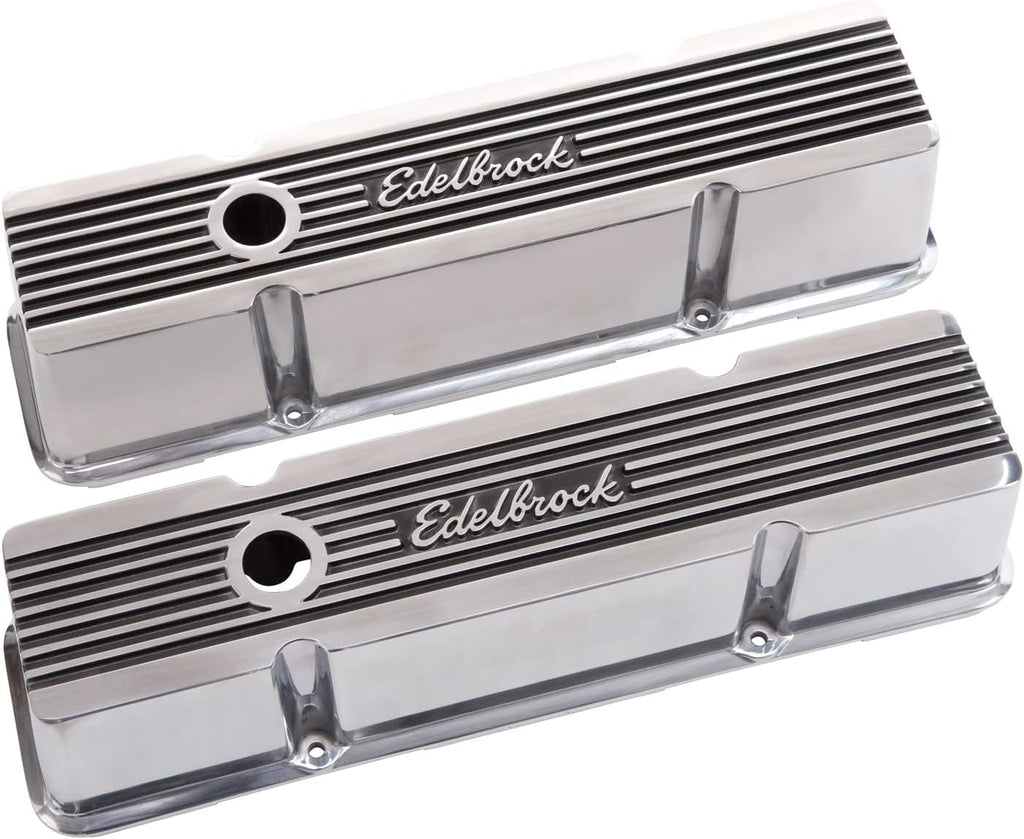 Edelbrock  Elite II Valve Covers for Chevy 262-400 V8 1959-86 Aluminum Finned