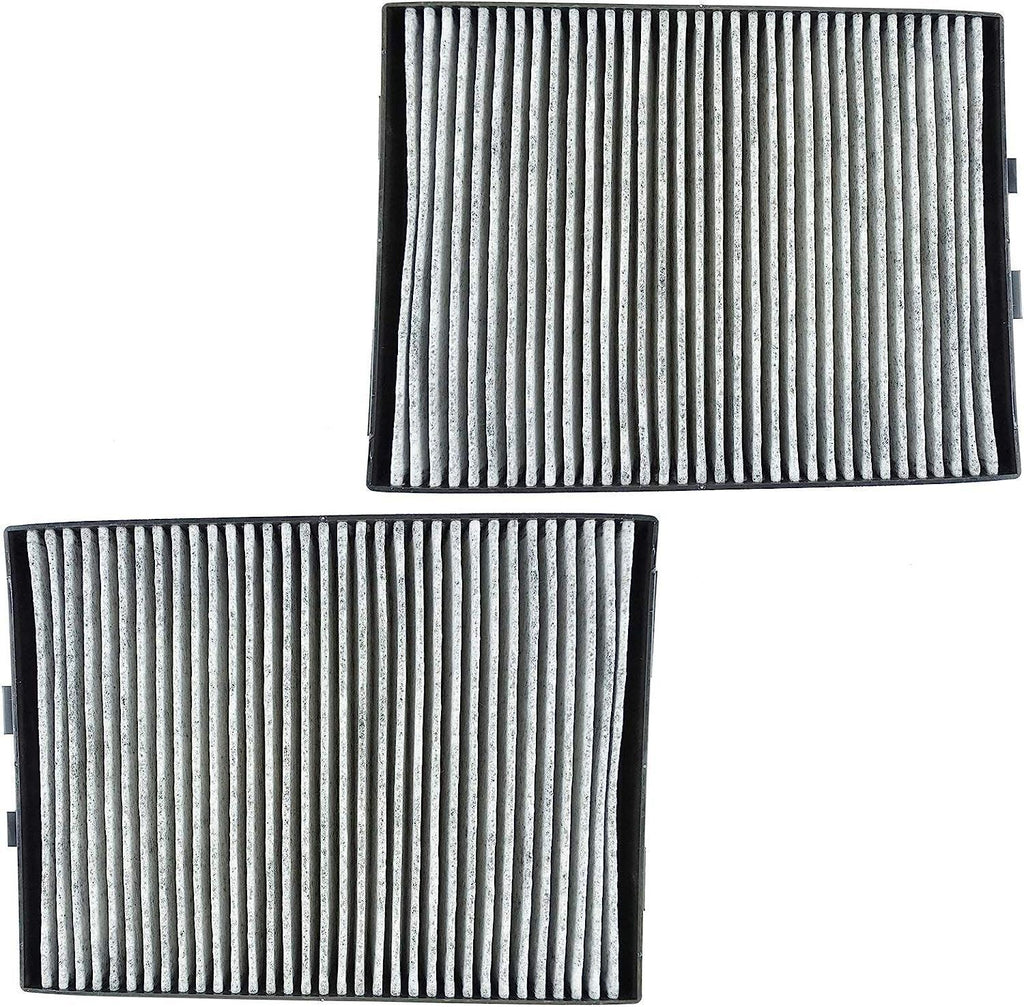 Cabin Air Filter W/Dual Carbon Elements Pair Set Compatible with BMW E39 5 Series