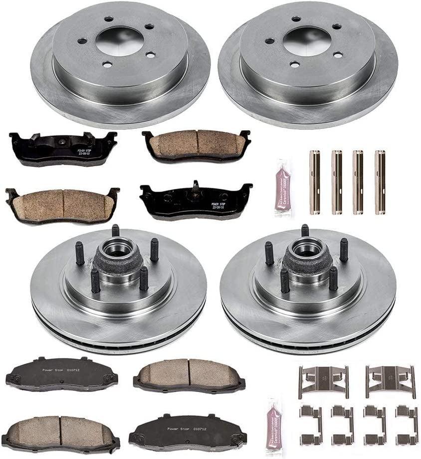 KOE1915 Autospecialty Front and Rear Replacement Brake Kit-Oe Brake Rotors & Ceramic Brake Pads