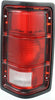 Tail Light Lens and Housing Compatible with 1987-1996 Dodge Dakota Black Trim, from 11-2-1987, Set of 2, Driver and Passenger Side Clear & Red Lens