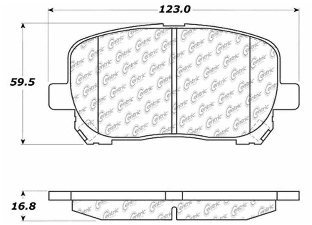 Centric Front Disc Brake Pad for Vibe, Corolla, Matrix (103.09230)