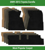 Lloyd Ultimat Front & Rear Row Carpet Mats for 2009-2013 Toyota Corolla