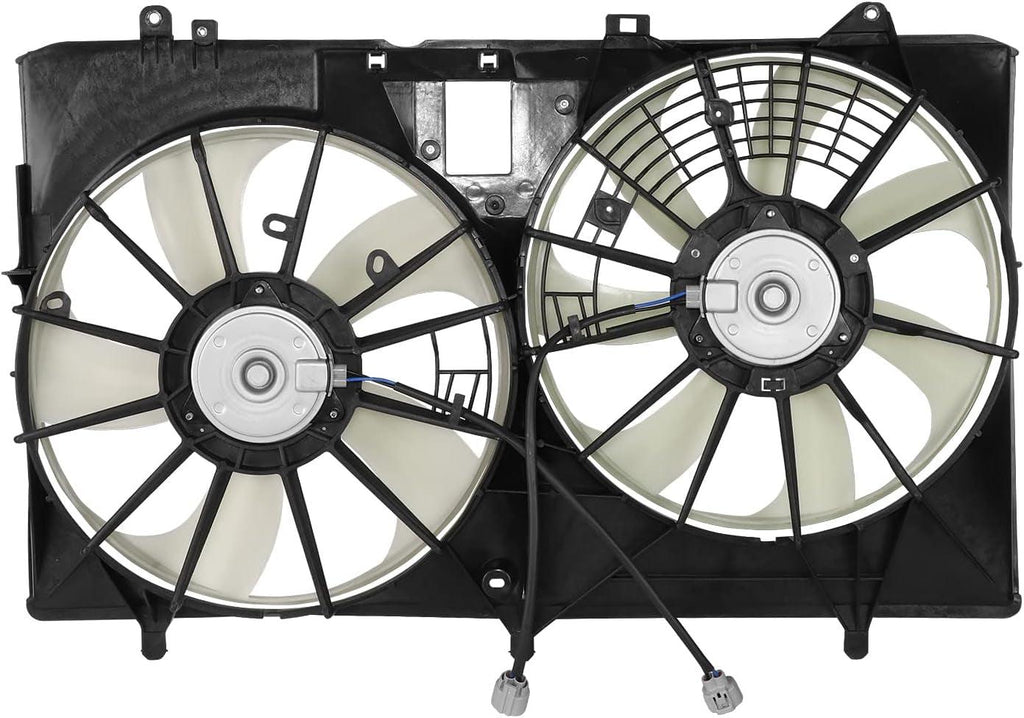 Factory Style Radiator Cooling Fan Assembly Compatible with 11-13 Sienna 2.7L W/O Tow Package,Oem-Rf-1037