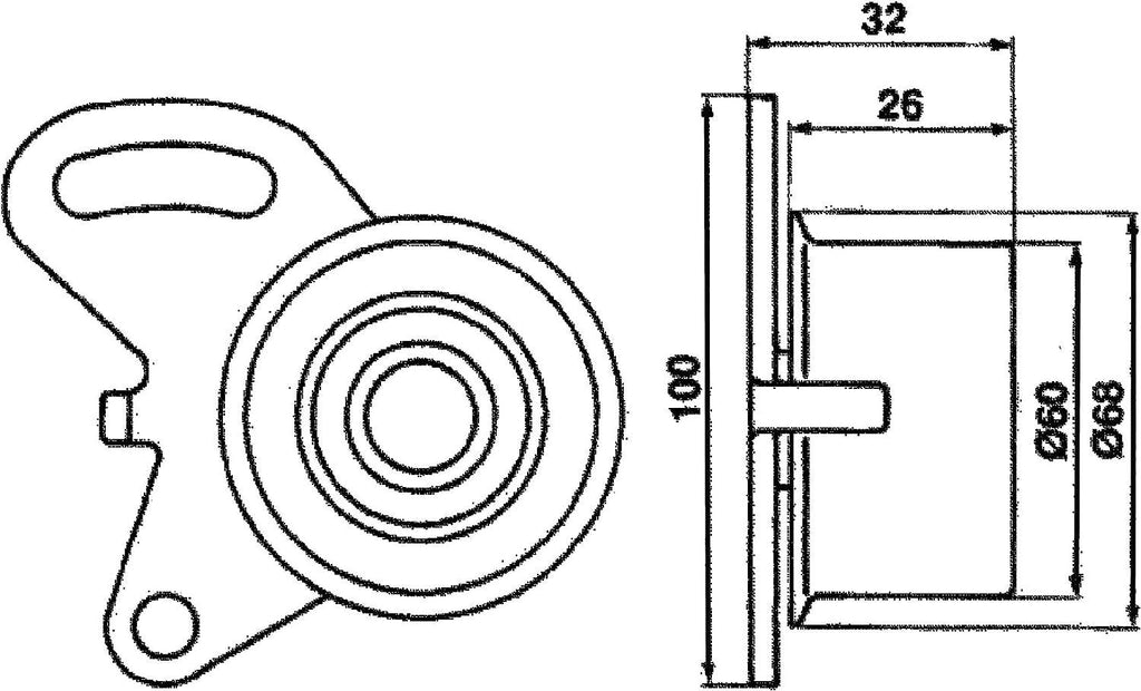 Gold T41043 Manual Timing Belt Tensioner