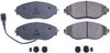 17-1633, Z17 Front Ceramic Brake Pads with Hardware