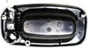 for Chevy Silverado 1500 HD Exterior Door Handle Front Driver Side Smooth Black Bezel with Chrome Lever 2001-2006 | with Key Hole | Trim: LS/LT | GM1310149 | 15745149