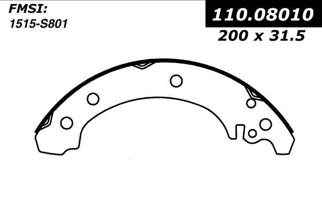 Centric Drum Brake Shoe for 03-08 Corolla 111.08010