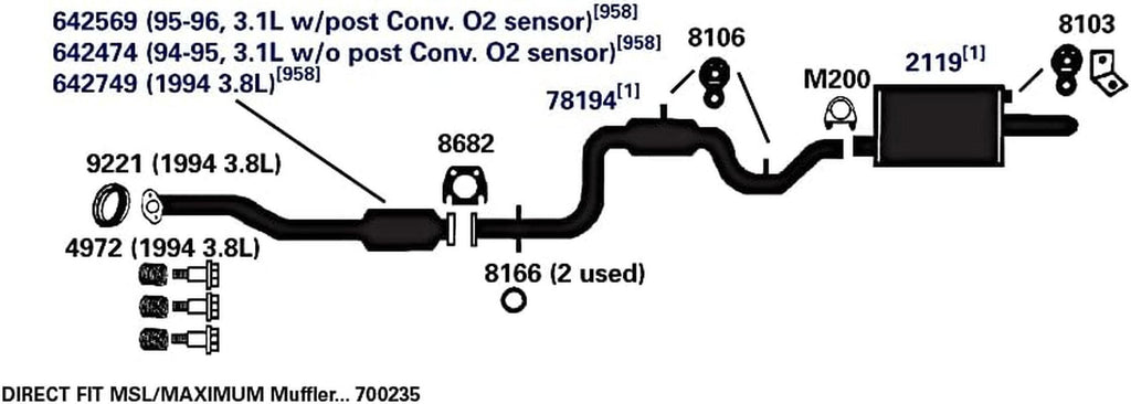 4972 Exhaust Bolt/Spring