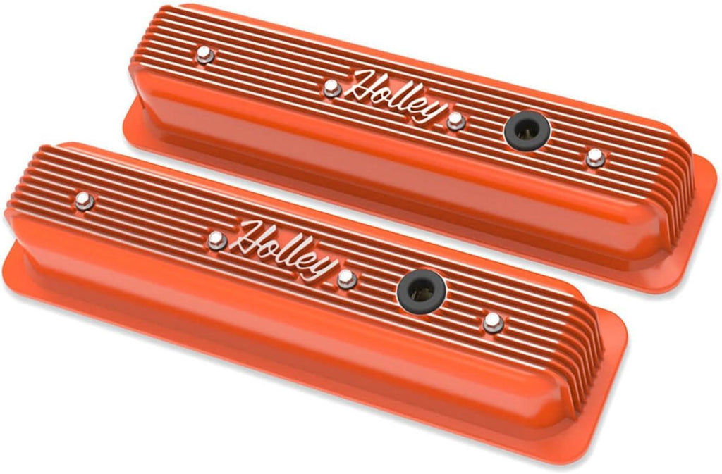 Sbc Valve Covers Center-Bolt Finned Non-