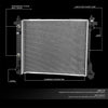 OEM-RA-13240 1-Row Aluminum Core Radiator Compatible with 10-11 SRX /2011 9-4X 3.0L V6,24-7/16" W X 22" H X 1" D,1-3/8" Inlet / 1-3/8" Outlet