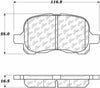 Centric Front Disc Brake Pad for Prizm, Corolla (105.07410)