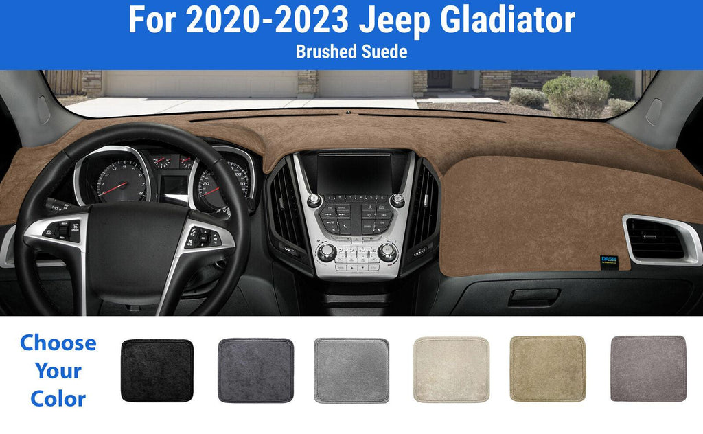 Dashboard Dash Mat Cover for 2020-2023 Jeep Gladiator (Brushed Suede)