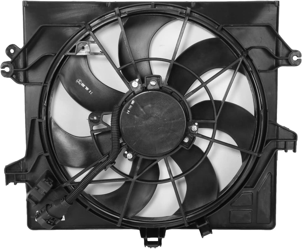 Factory Style Radiator Fan Assembly Compatible with 2013-2017 Veloster 1.6L Turbo,Oem-Rf-1142