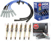 NGK Spark Plug Wire Set & V-POWER Spark Plugs for JEEP WRANGLER 3.8L 2007-2011