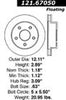 Centric Front Disc Brake Rotor for 00-01 Dodge Ram 1500 (121.67050)