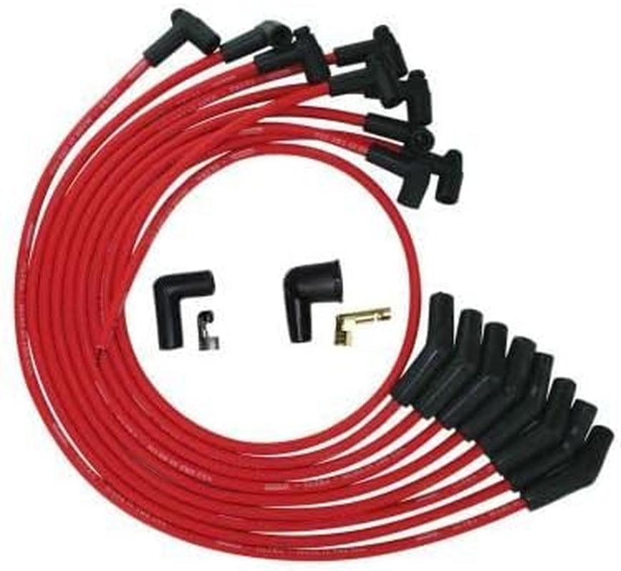 52070 Ultra Series Red Spark Plug Wires, Ford 260/289/302, 135 Degree Plug Ends, HEI Distributor