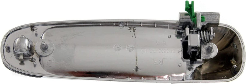 Rear Exterior Door Handle Compatible with 2002-2008 Dodge Ram 1500 and 2003-2009 Dodge Ram 2500 / Ram 3500 Chrome,With Slash Design Lever, Set of 2, Driver and Passenger Side