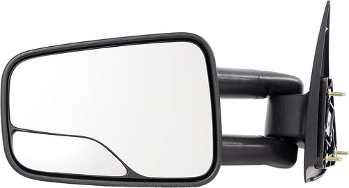 Dorman 955-074 Driver Side Manual Door Mirror - Folding Compatible with Select Cadillac / Chevrolet / GMC Models, Black