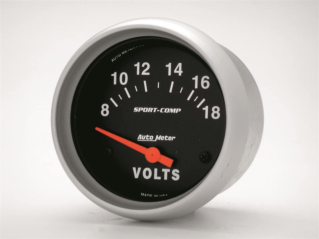 3592 Sport-Comp Electric Voltmeter Gauge Regular, 2.625 In.