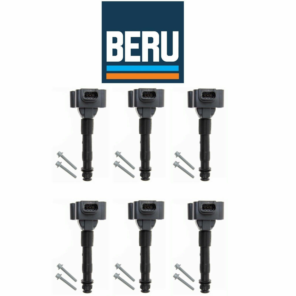 For Porsche 911 Boxster Set of 6 Ignition Coils W/ Spark Plug Connector ZS178