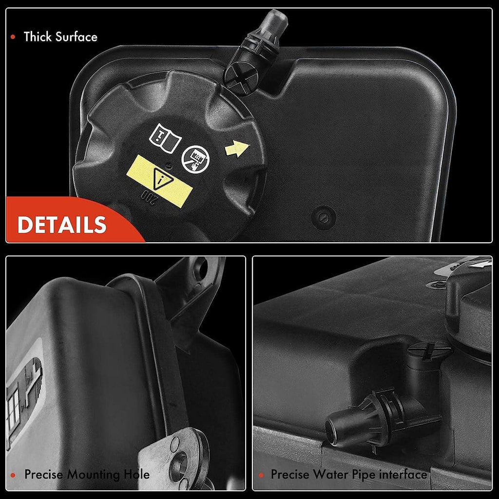 A-Premium Engine Coolant Overflow Recovery Reservoir Tank [With Sensor & Cap] Compatible with BMW [E90 E92 E93] 335I Xdrive 2009-2013, E84 X1 2012 3.0L, Replace# 17137640515, 17137590626, 7590626